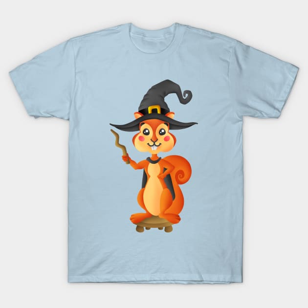 Cute Wizard Squirrel T-Shirt by zaxophona